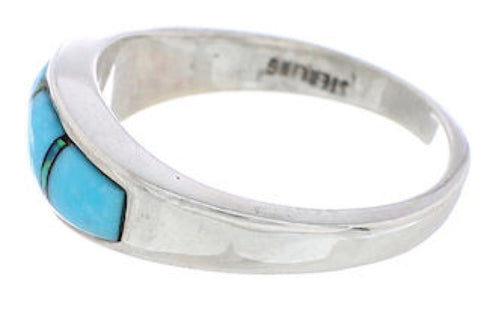 Southwest Opal And Turquoise Sterling Silver Ring Size 8-1/4 CX50623